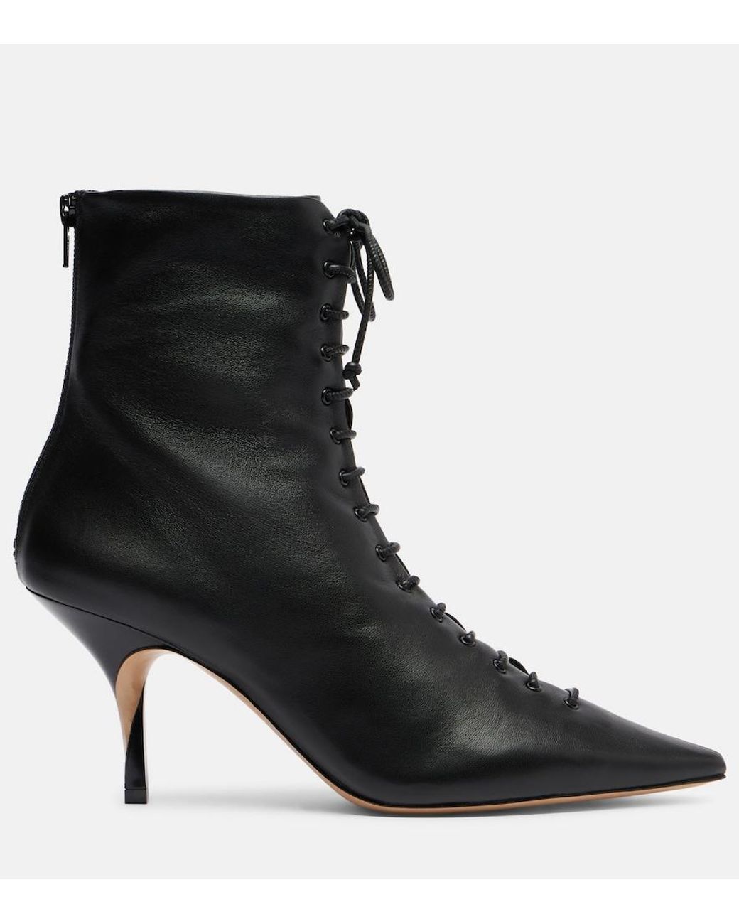 Jacquemus Black Leather Ankle Boots