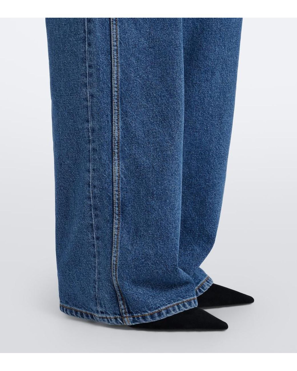 Balmain Blue Wide-Leg Jeans