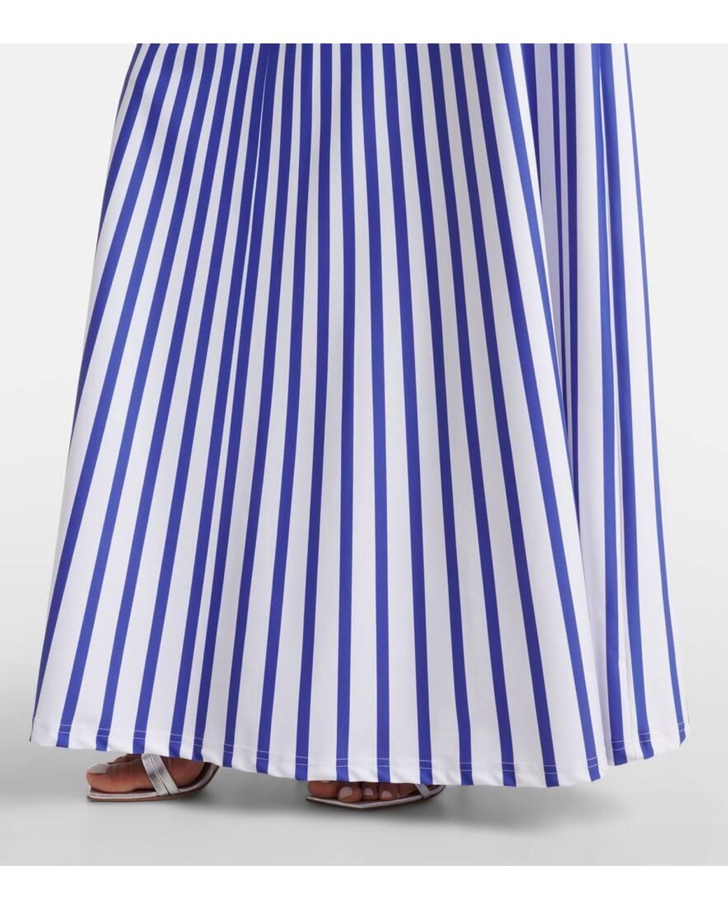 Jean Paul Gaultier Blue Printed Jersey Maxi Dress