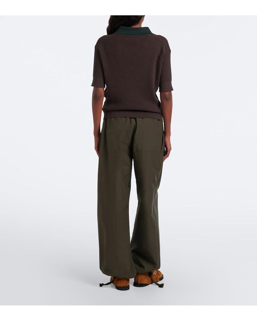 J.W. Anderson Gray Cotton-Blend Wide-Leg Pants