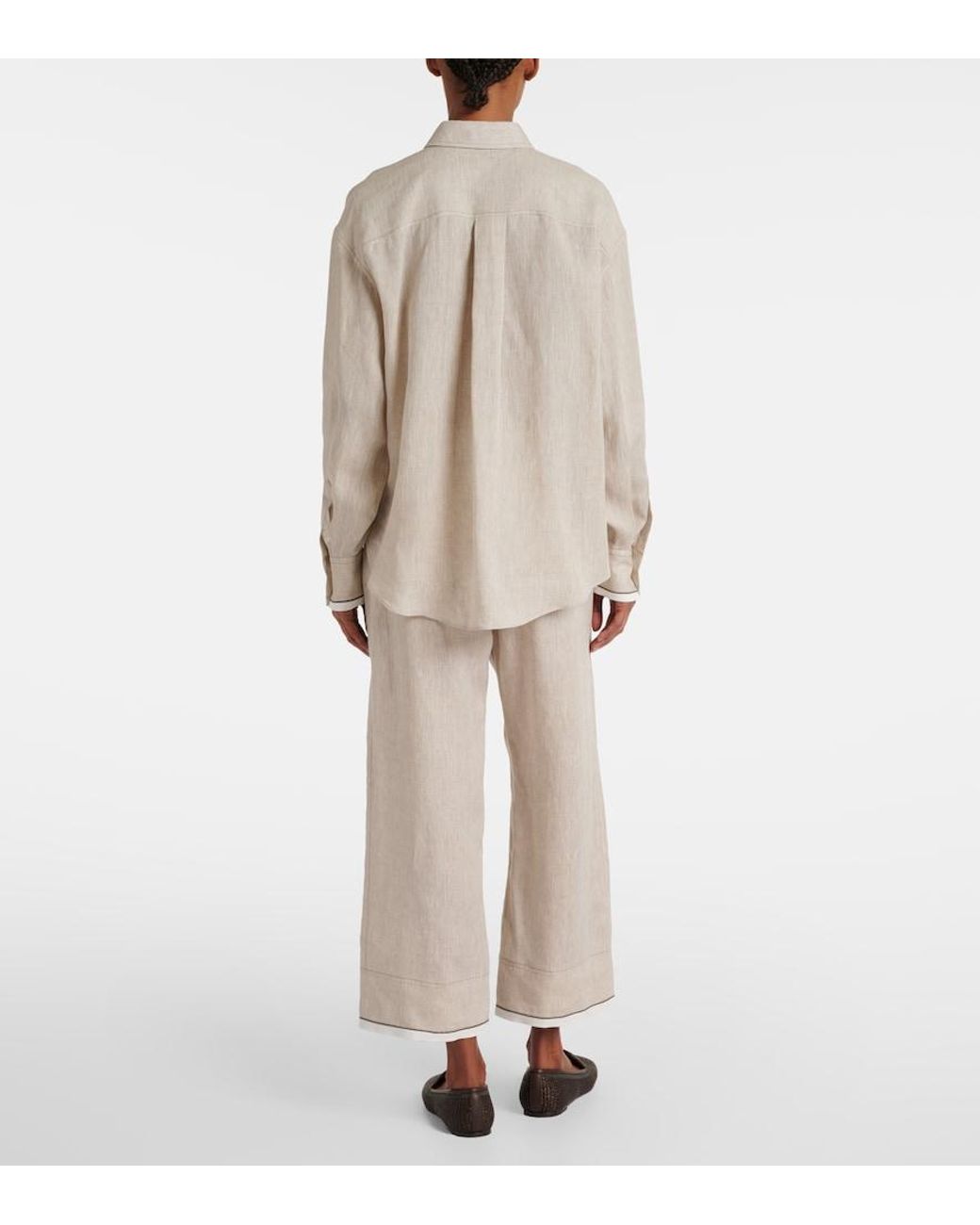 Brunello Cucinelli White Linen Shirt