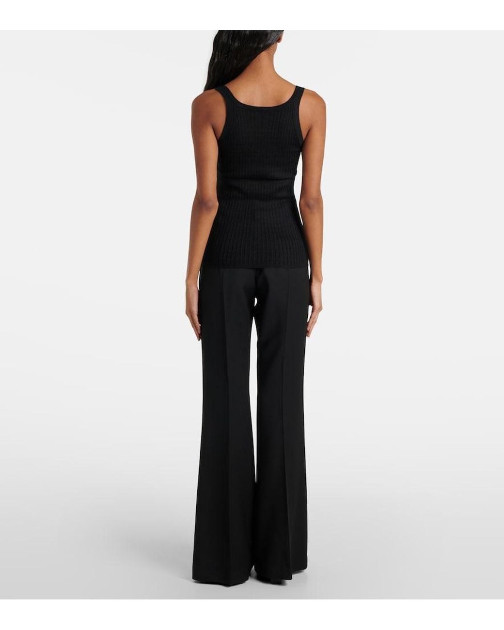 Gabriela Hearst Black Nevin Cashmere And Silk Tank Top