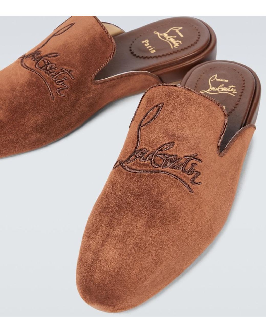 Christian Louboutin Brown Coolito Flat Mules for men