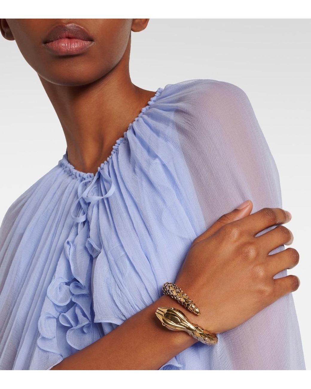 Chloé White Snake Bangle