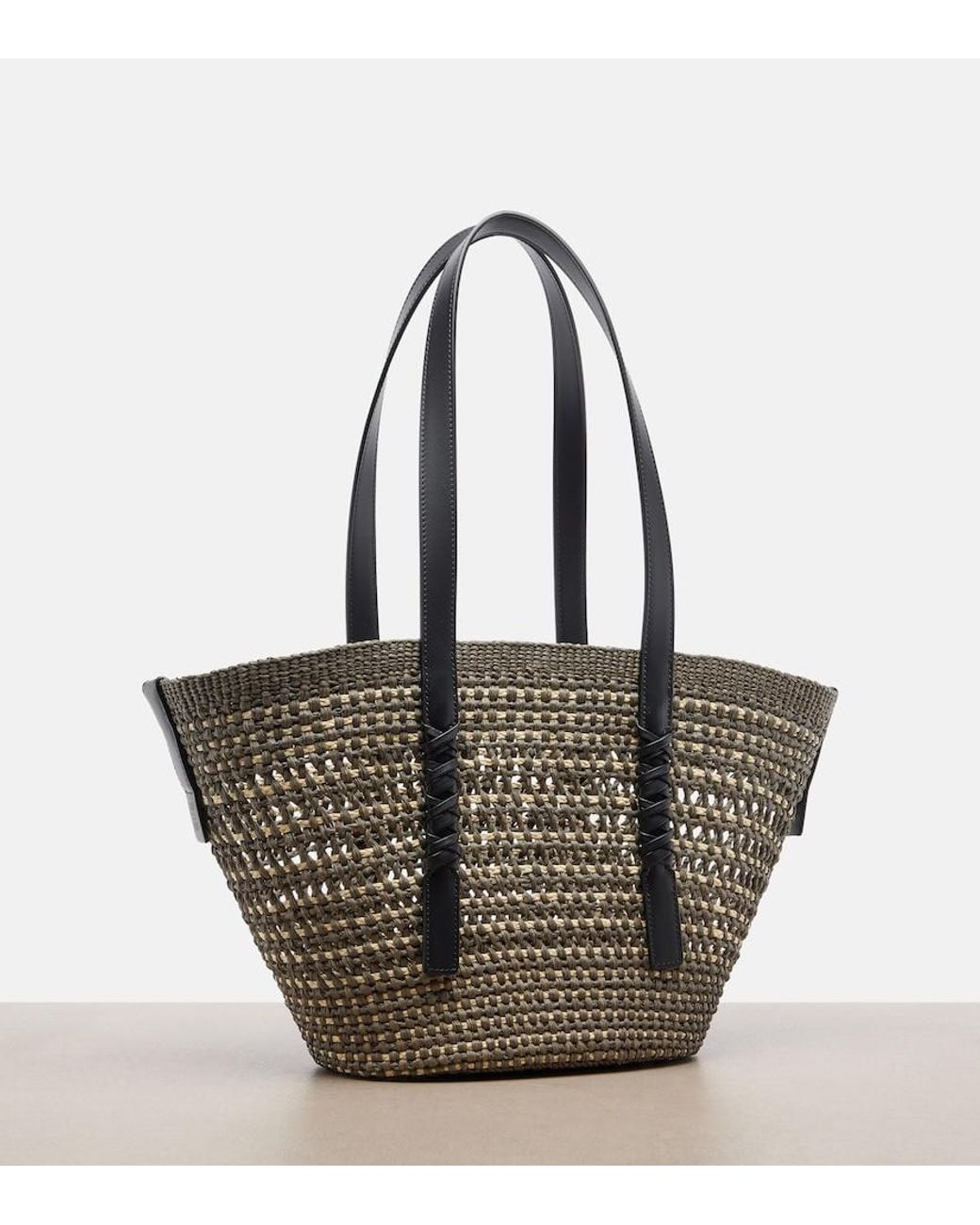 Loewe Green Paula's Ibiza Braid Medium Basket Bag