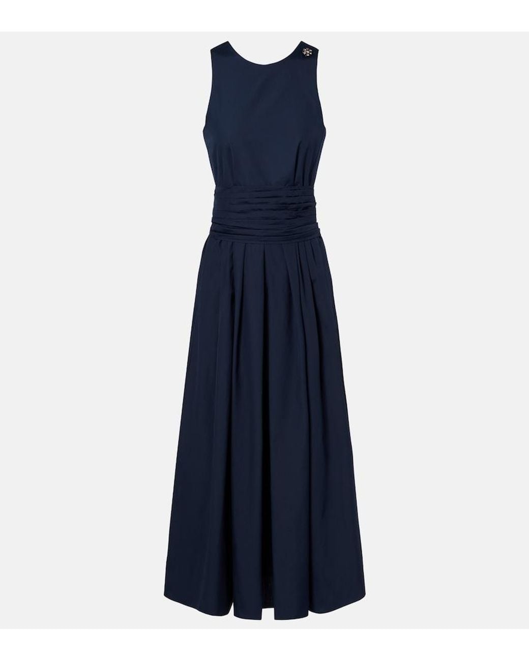 Max Mara Ussita Cotton Poplin Midi Dress in Blue | Lyst Max Mara Ussita Cotton Poplin Midi Dress in Blue | Lyst