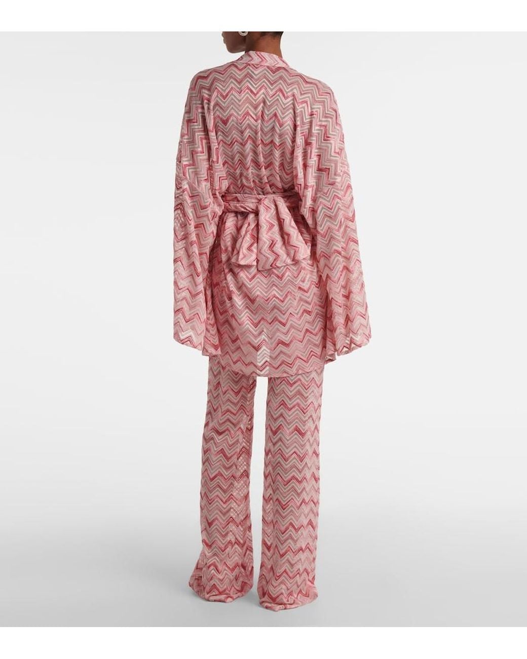 Missoni Pink Zigzag Lame Robe