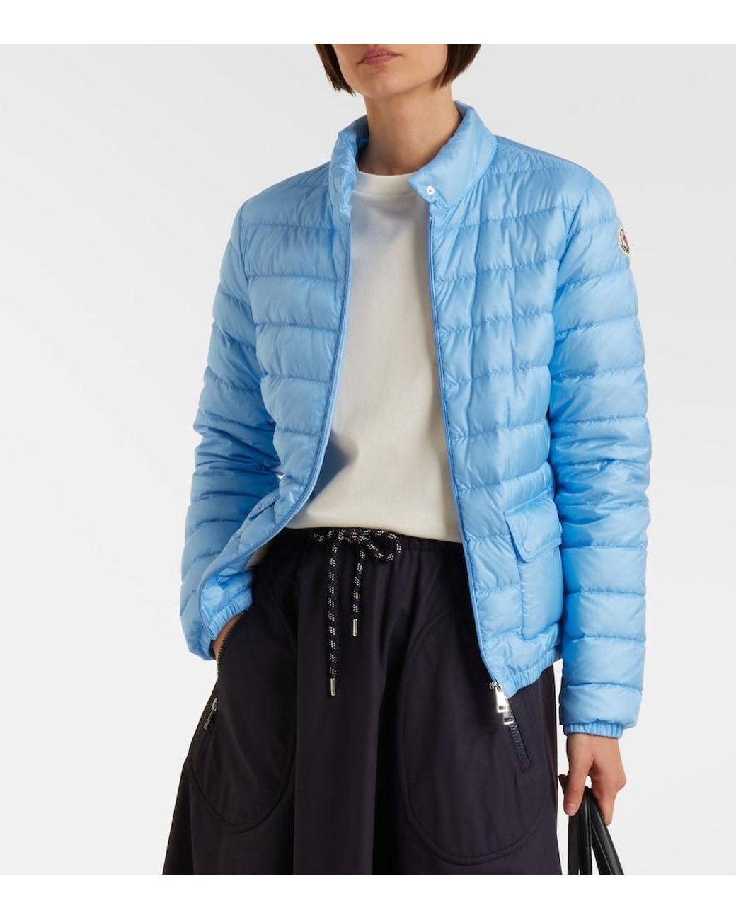 Moncler Blue Lans Quilted Down Jacket