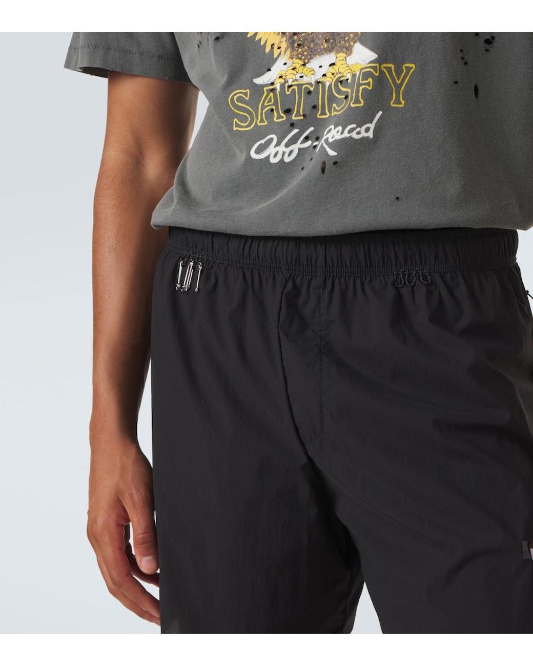 Satisfy Black Rippy Cordura 8' Running Shorts for men