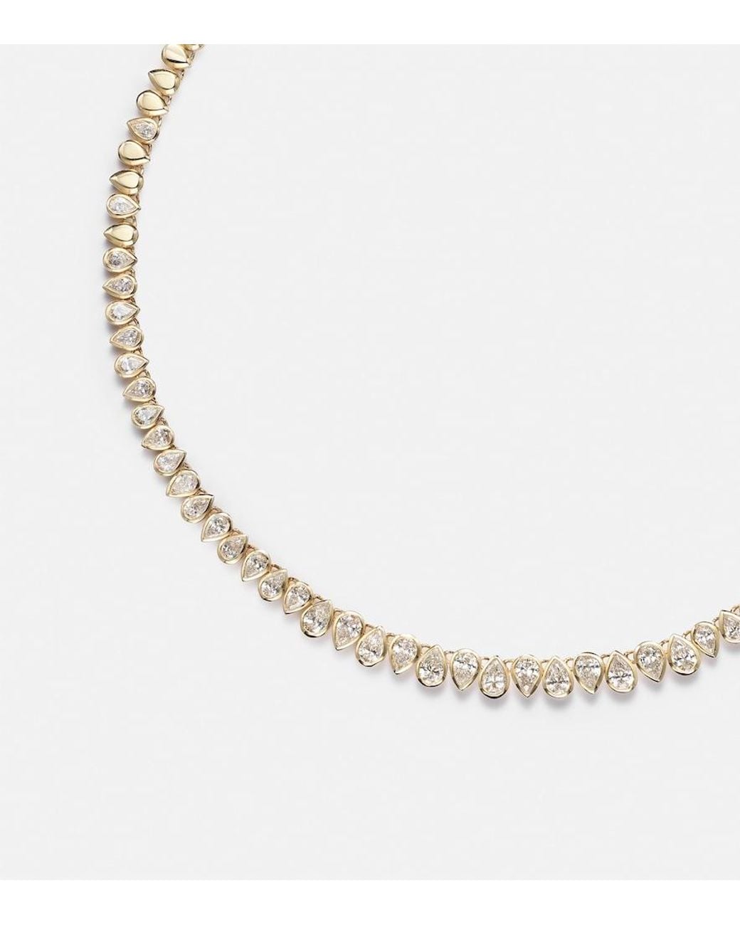 SHAY Metallic 18Kt Tennis Necklace With Diamonds