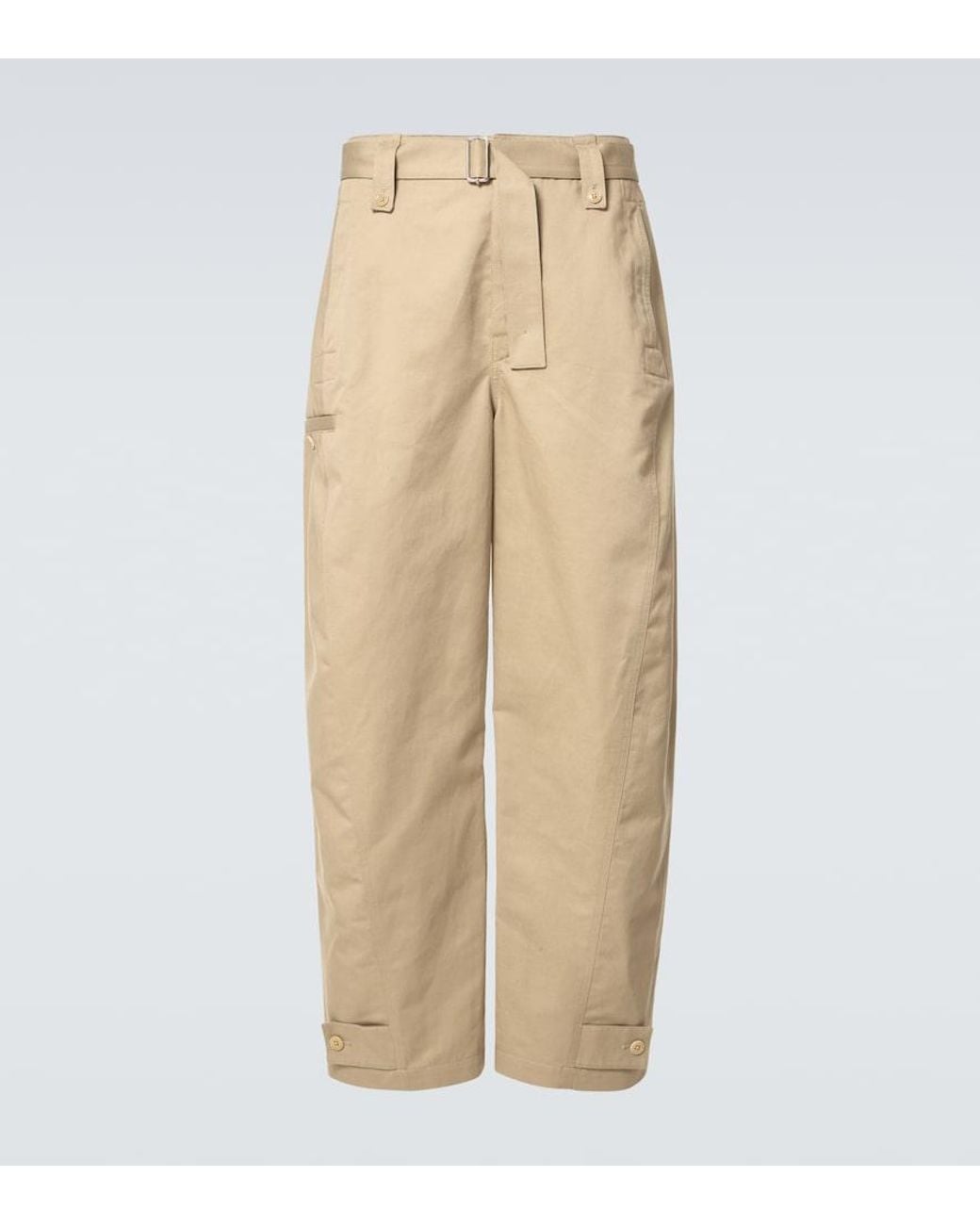 Lemaire Natural Twisted Cotton And Linen Twill Pants for men