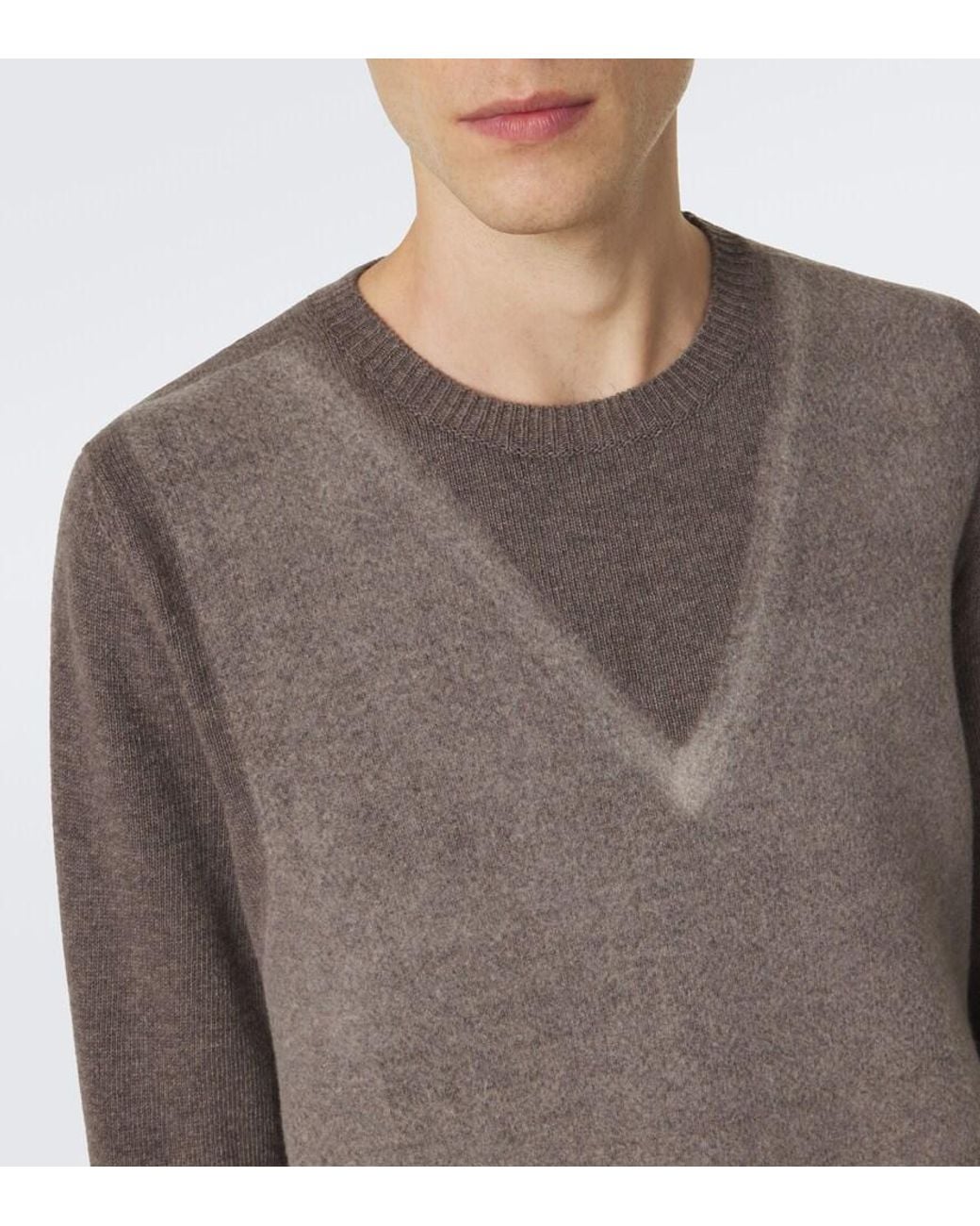 Maison Margiela Gray Printed Virgin Wool Sweater for men