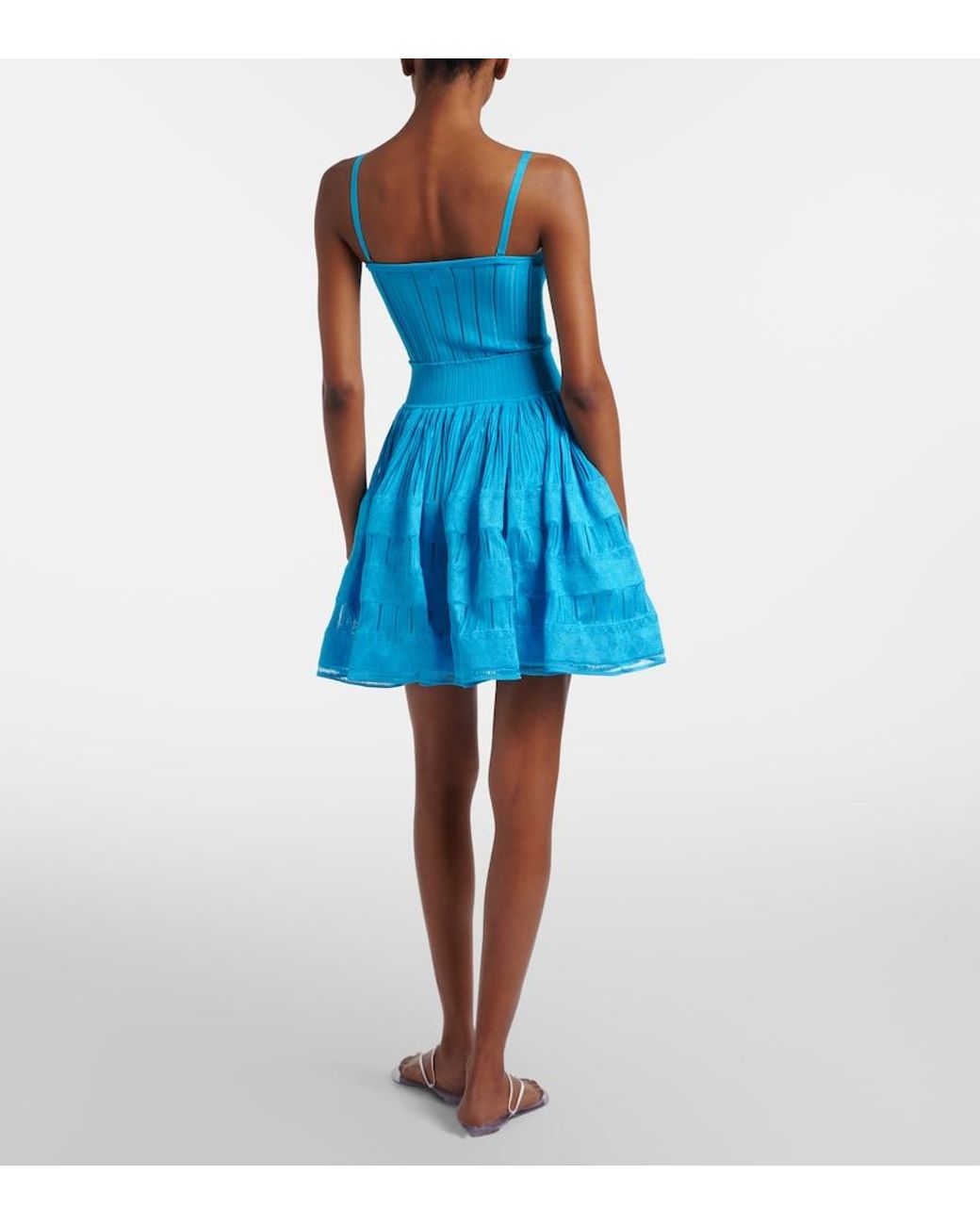 Alaïa Blue Knitted Minidress