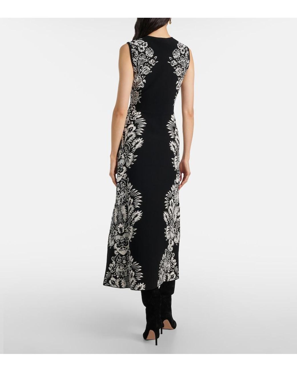 Ulla Johnson Black Liana Jacquard Midi Dress