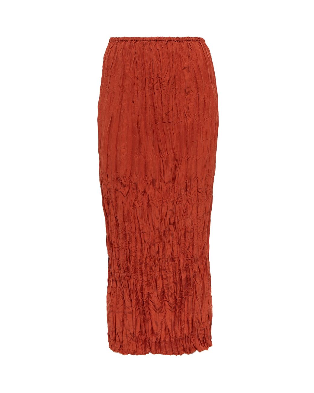 Totême Silk Midi Skirt in Red | Lyst
