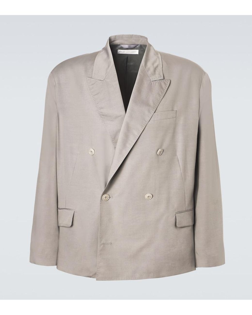Our Legacy Gray Halt Double-Breasted Blazer for men