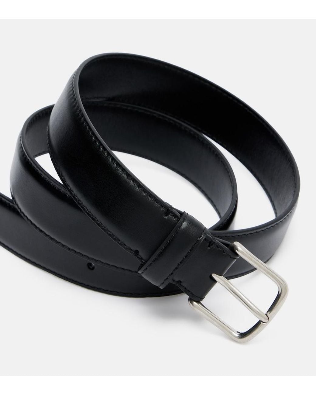 The Row Black Classic Leather Belt