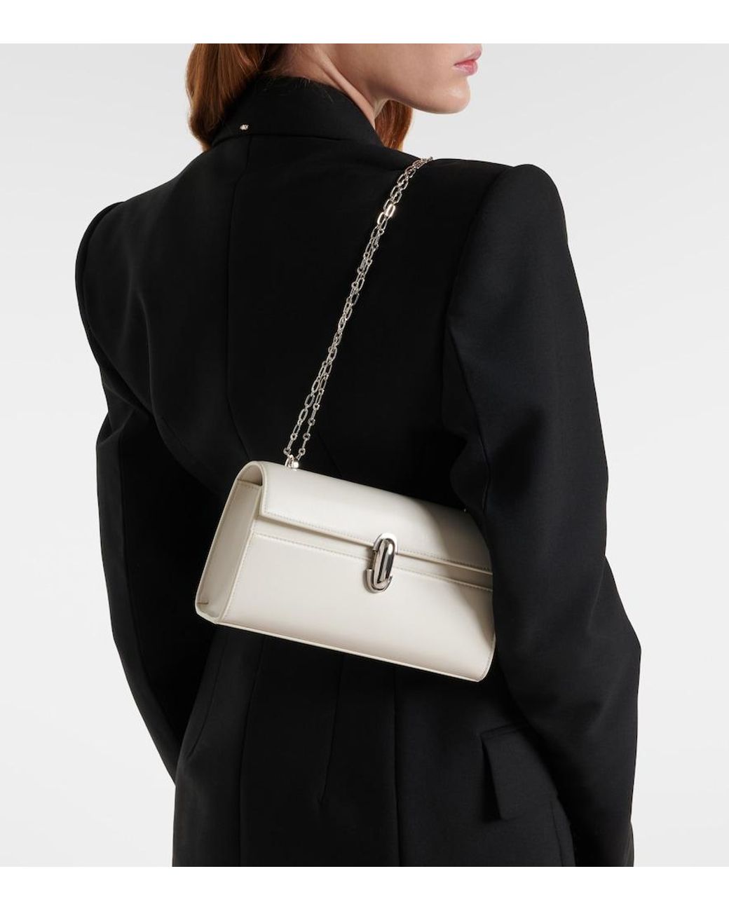 SAVETTE Natural Symmetry Chain Mini Leather Crossbody Bag