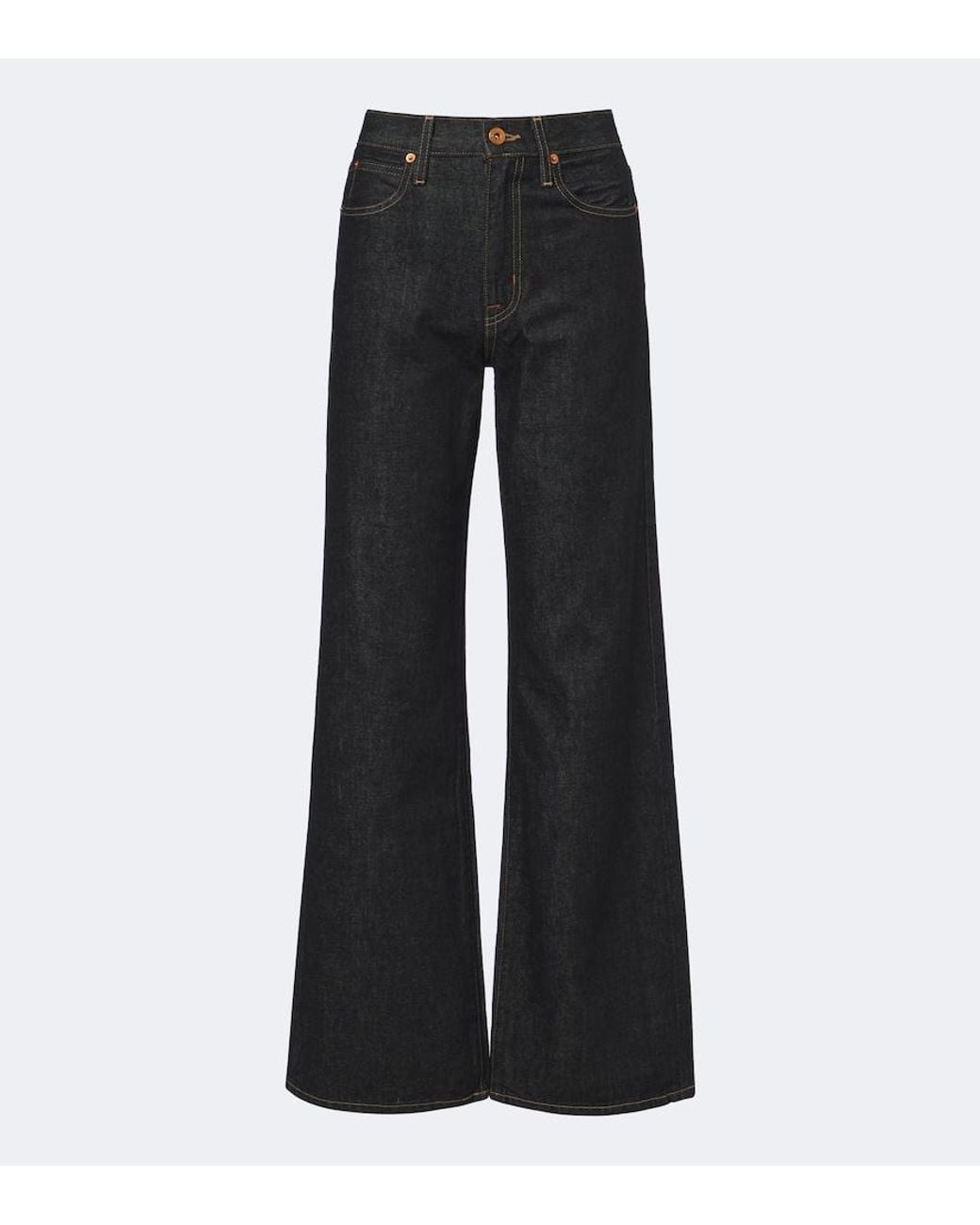 SLVRLAKE Denim Black Grace Wide-Leg Jeans