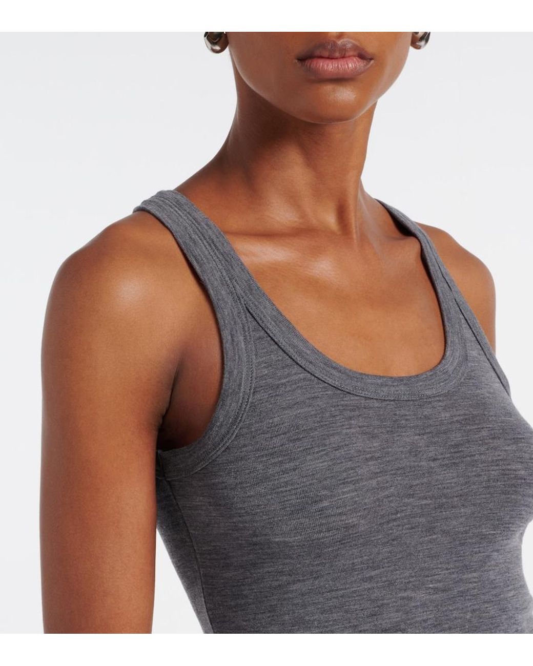 Rohe Gray Wool Jersey Tank Top
