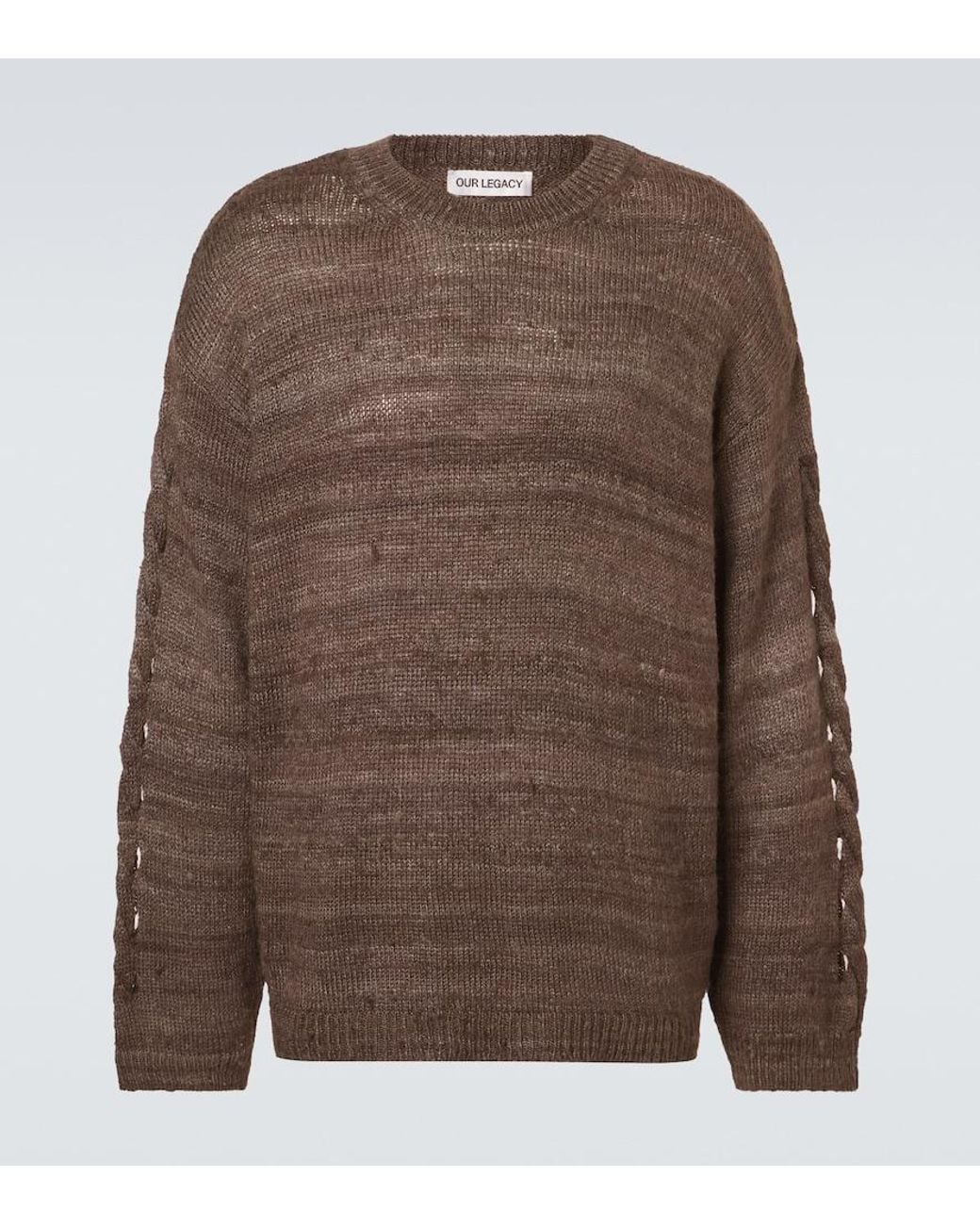 Our Legacy Brown Popover Silk Sweater for men
