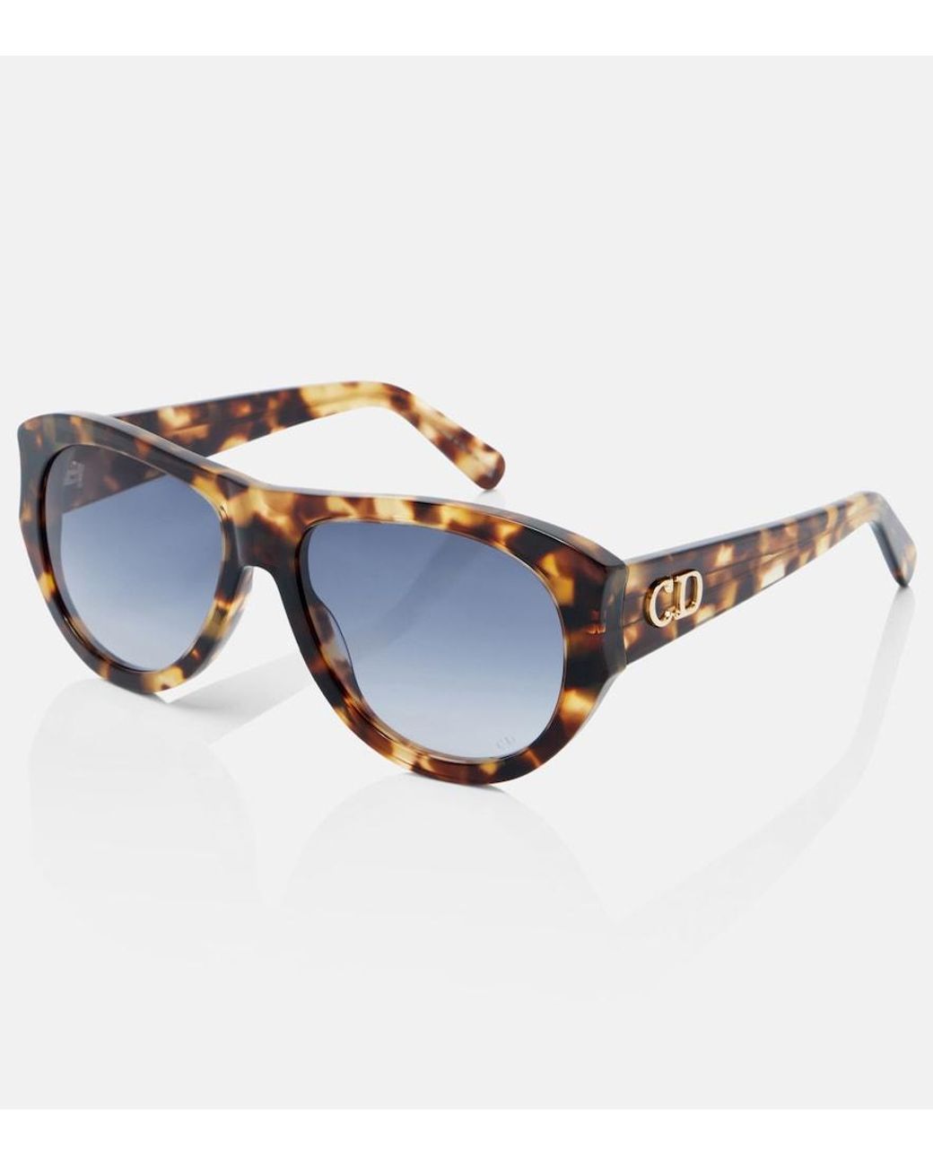 Dior Blue Diorglow A1I Flat-Top Sunglasses