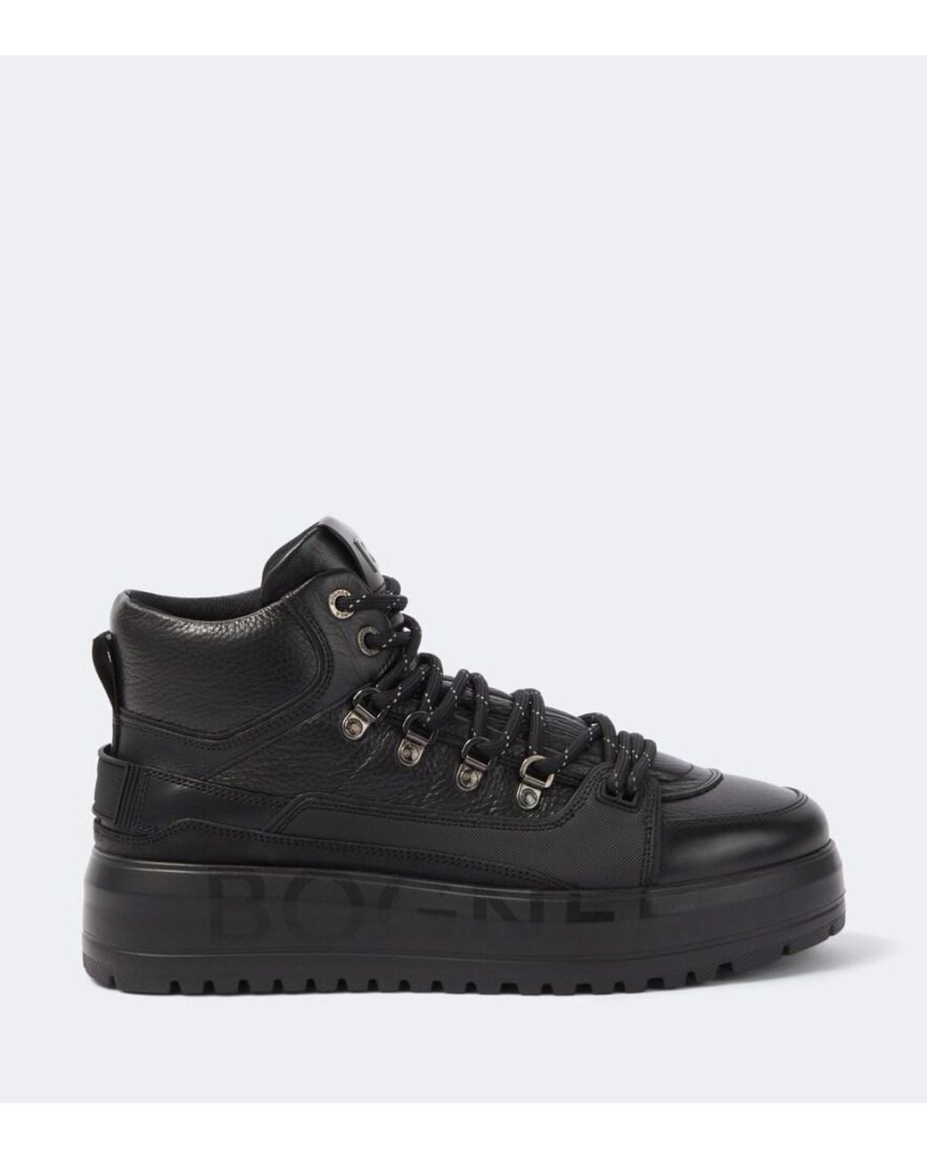 Bogner Black Antwerp Leather Lace-Up Boots for men