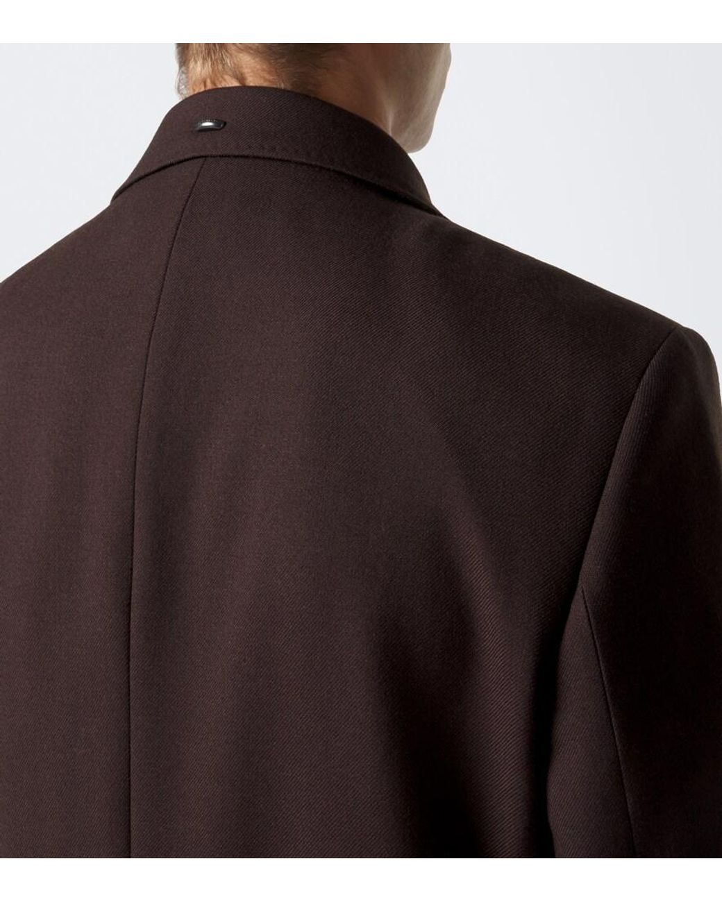 Our Legacy Black Whale Double-Breasted Virgin Wool Coat for men