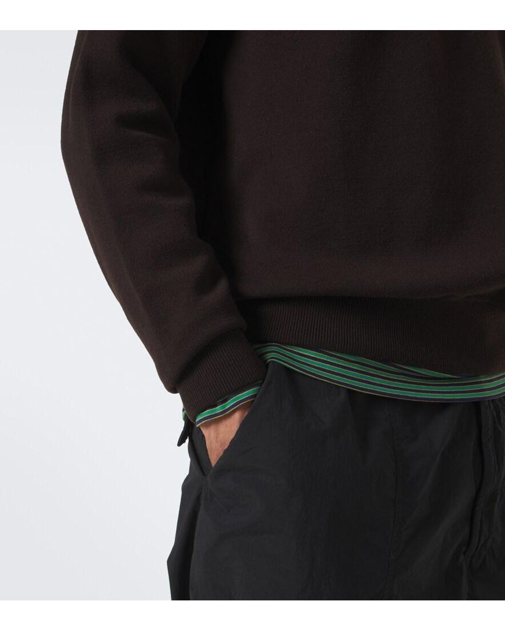Stone Island Black Compass Badge Wool-Blend Sweater for men