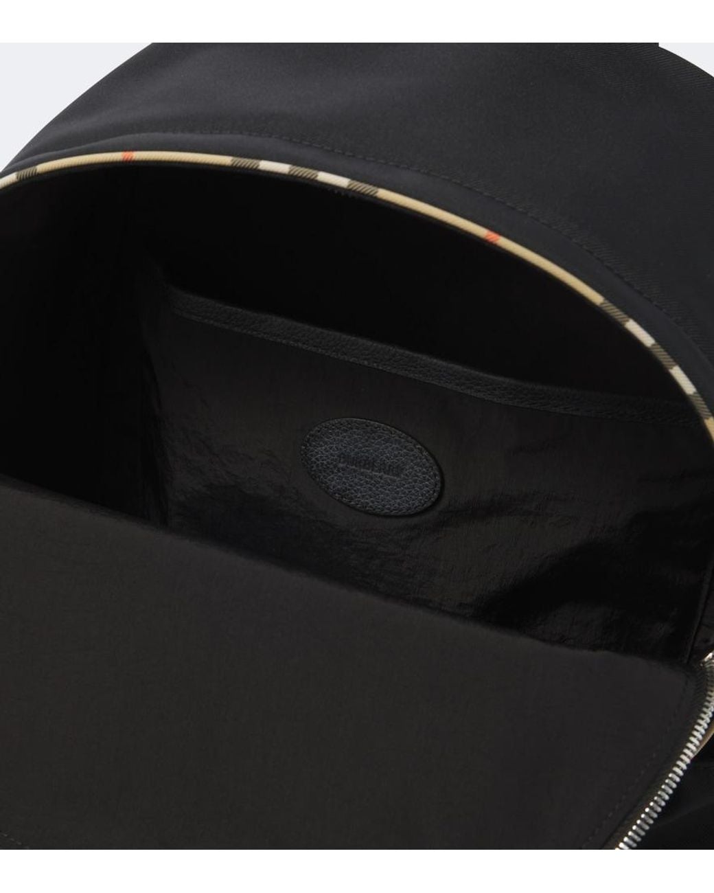 Burberry Black Check Backpack for men