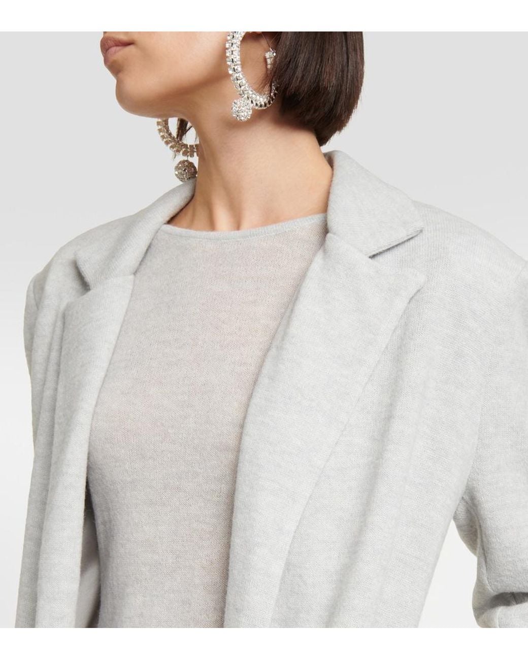 Magda Butrym White Alpaca-Blend Overcoat