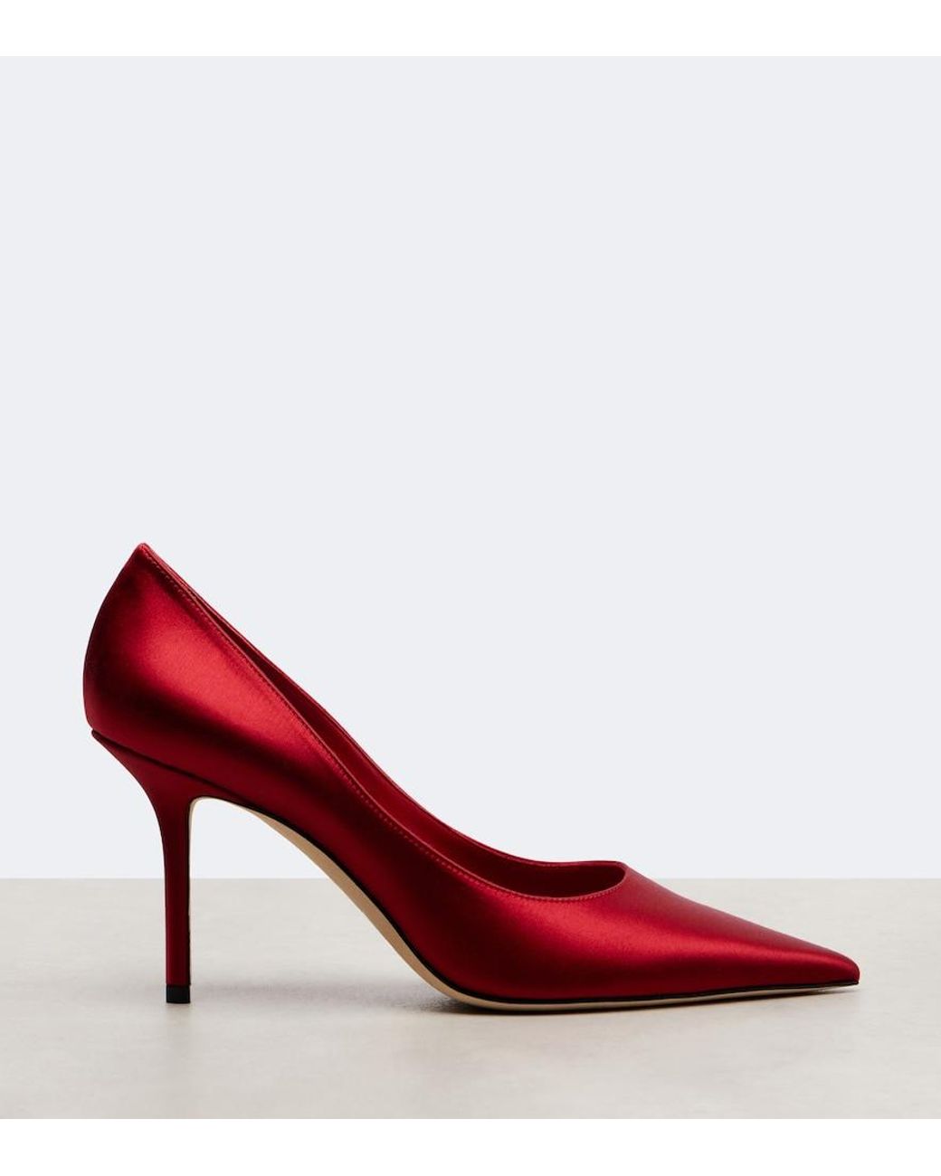 Jimmy Choo Red Love 85 Satin Pumps