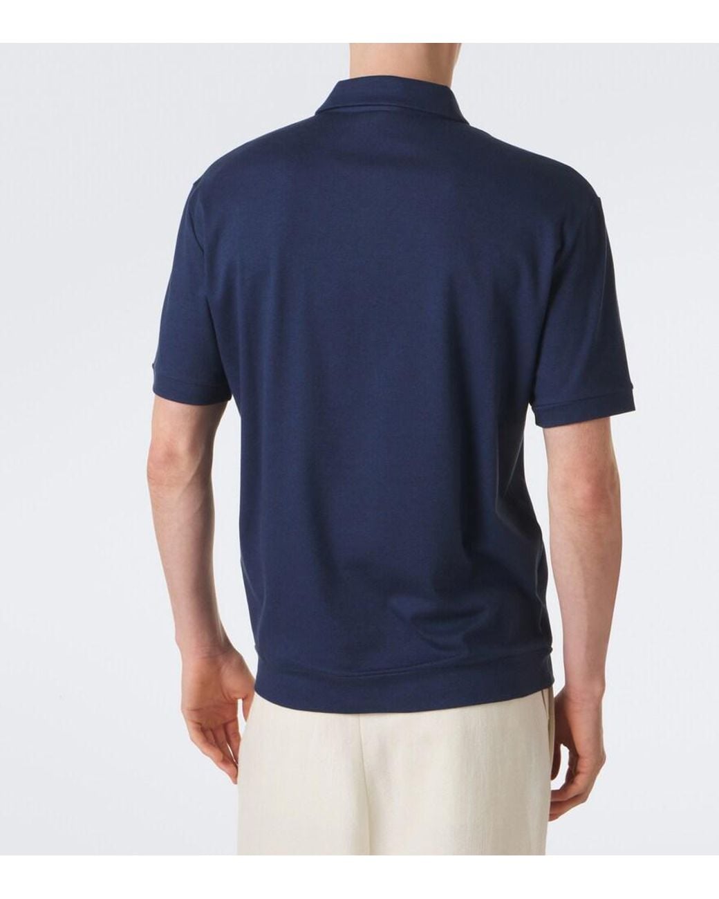 Giorgio Armani Blue Cotton Polo Shirt for men