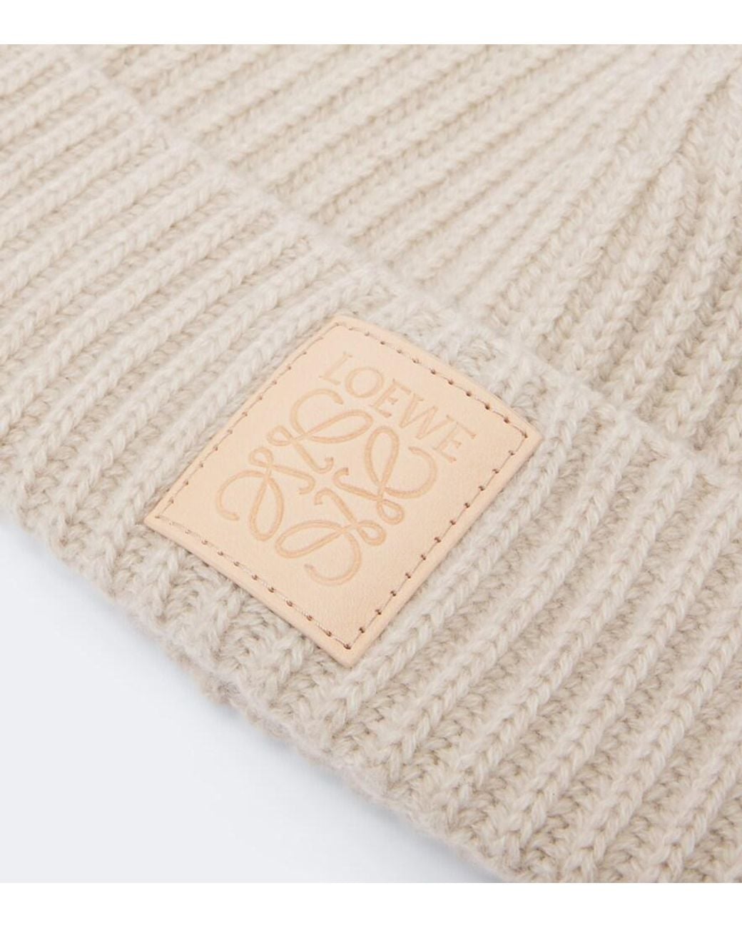 Loewe Natural Anagram Cashmere Beanie