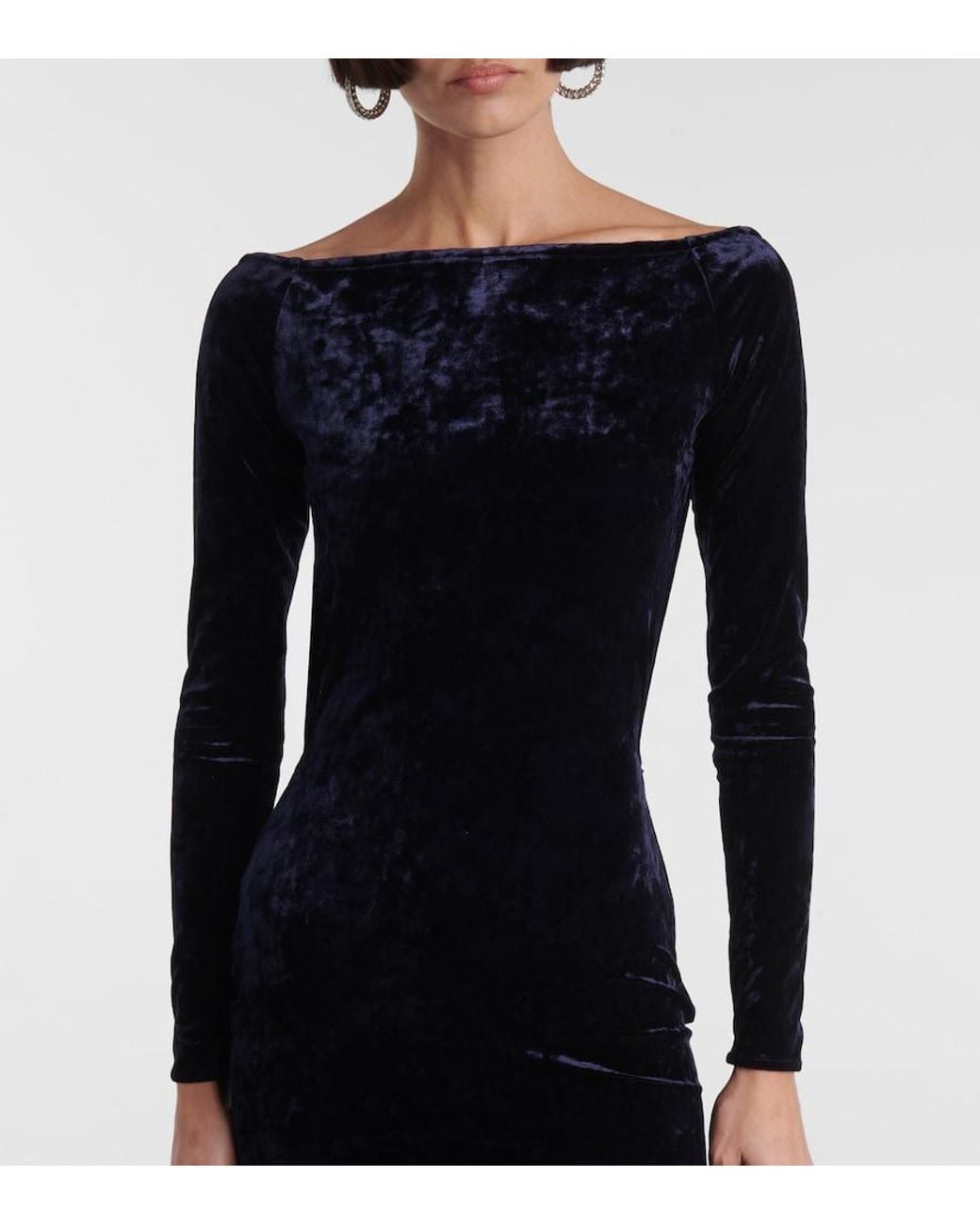 Alex Perry Blue Velvet Gown