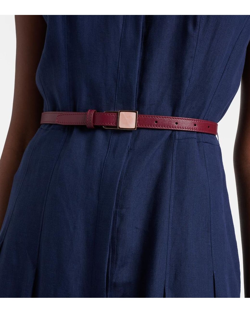 Gabriela Hearst Purple Nina Embellished Leather Belt