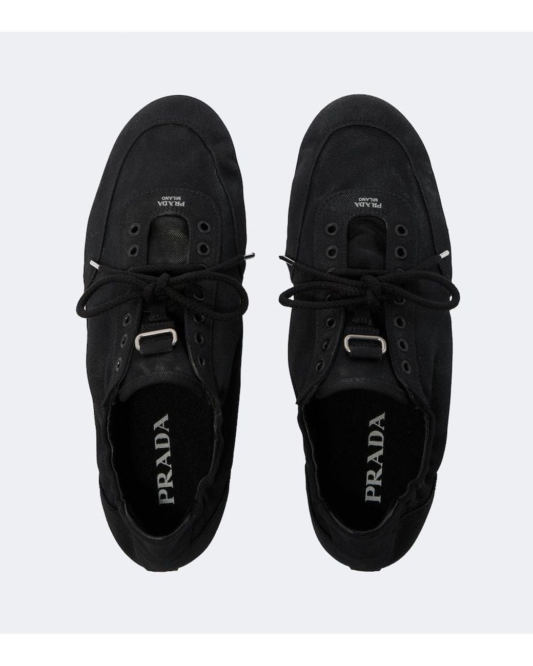 Prada Sneakers Collaps Aus Canvas in Black für Herren