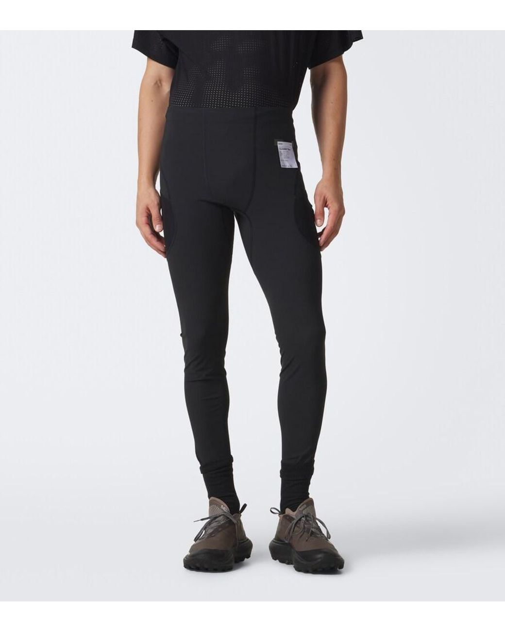 Satisfy Black Techsilk Evo Running Tights for men
