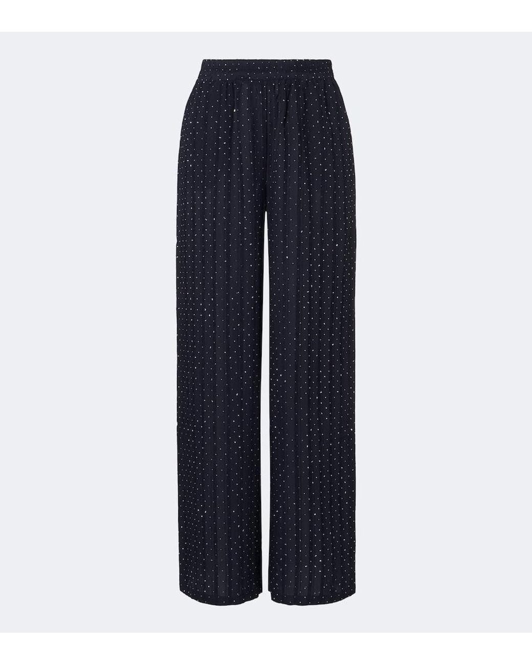 Melissa Odabash Blue Trisha Embellished Palazzo Pants