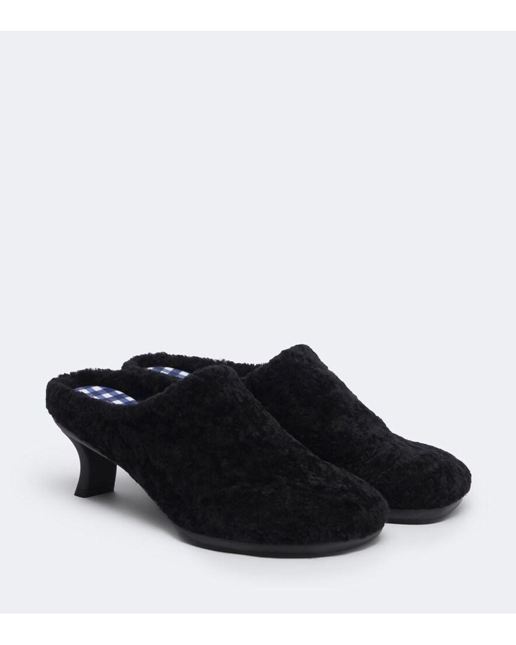 Loewe Black Dive Shearling Mules