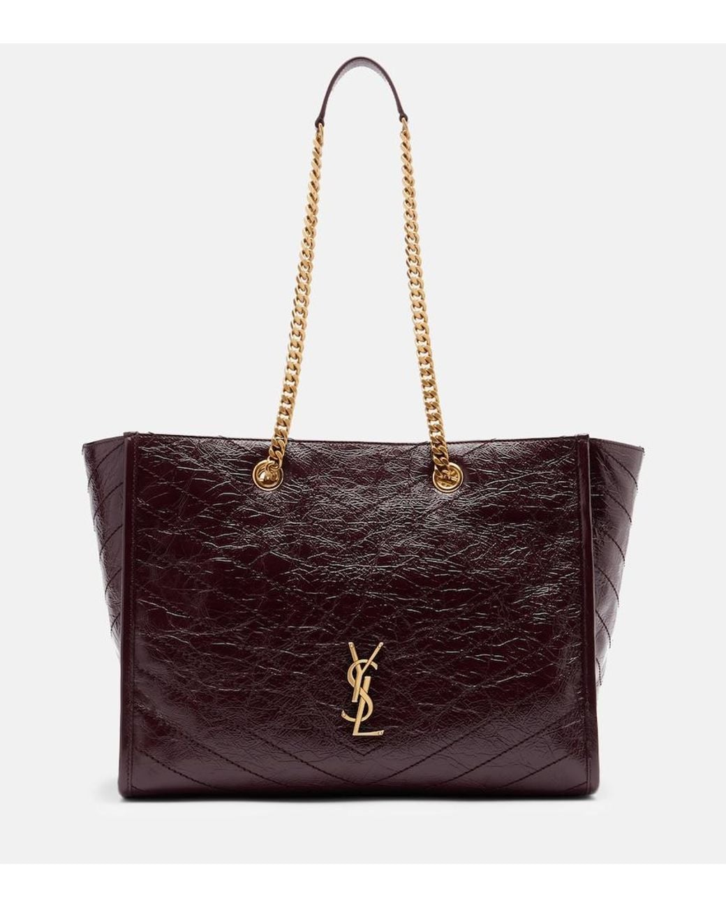Saint Laurent Red Niki Large Leather Shopper