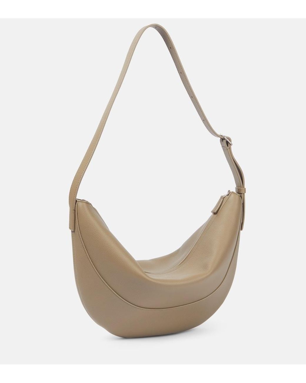 The Row White Jouve Small Leather Shoulder Bag