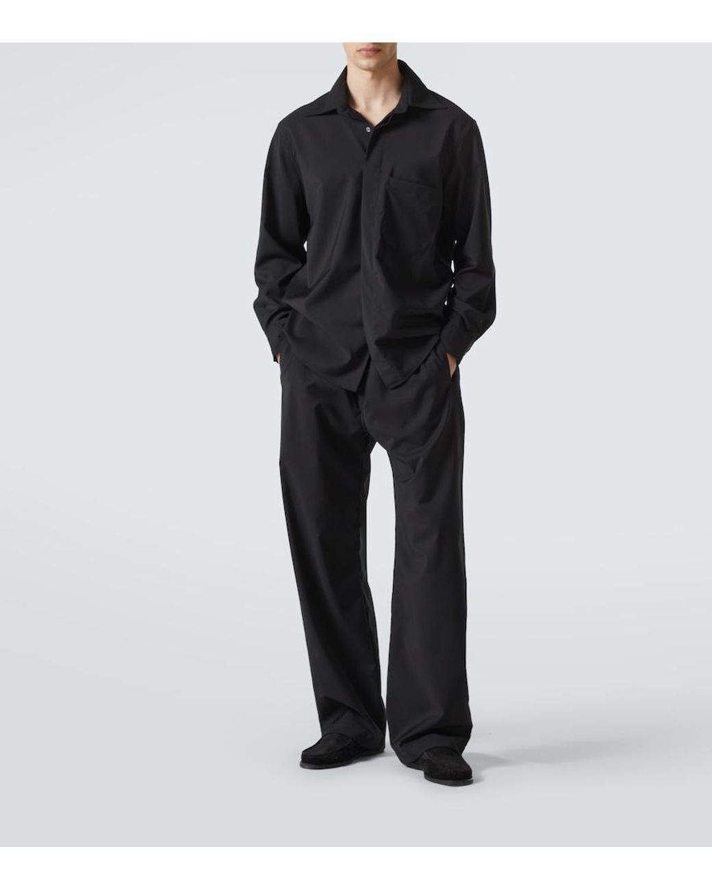 Saman Amel Hemdjacke Aus Wolle in Black für Herren
