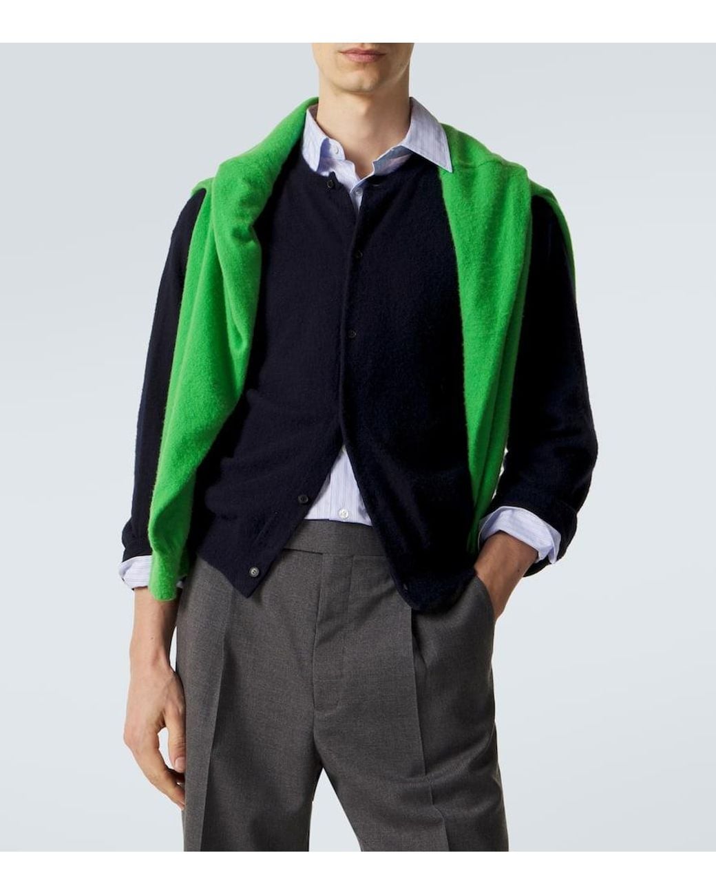 Cardigan di Auralee in Blue da Uomo