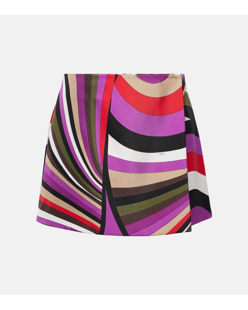 Emilio Pucci Pink Iride Silk Miniskirt