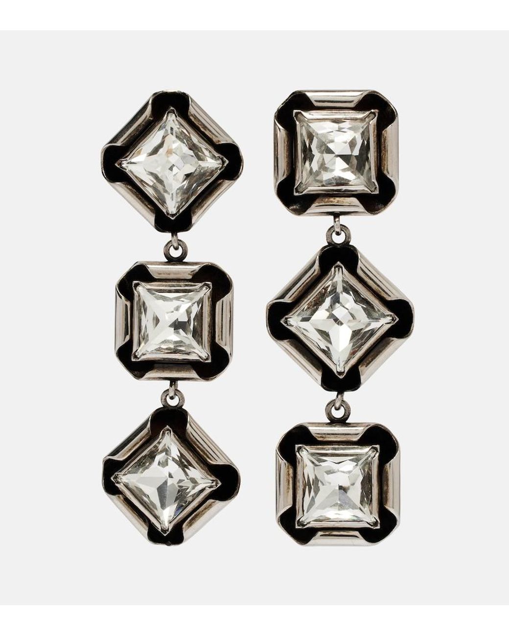 Pendientes Largos Con Cristales Givenchy de color Black