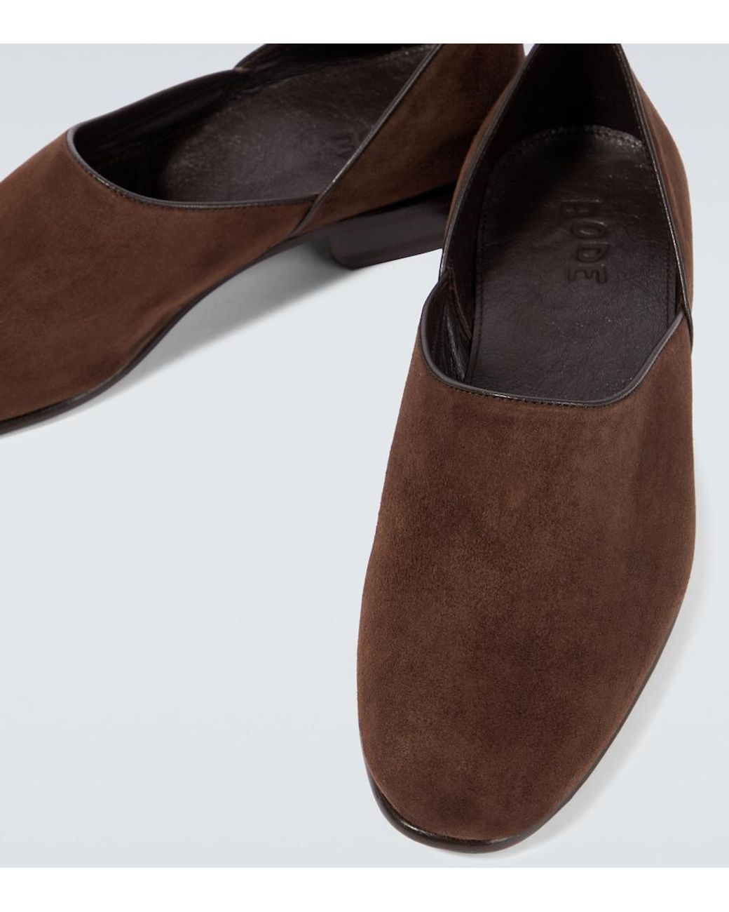 Bode Brown House Shoe Suede Loafers for men