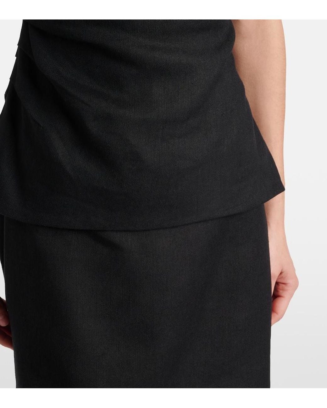 Sir Black Dorian Linen-Blend Tube Top
