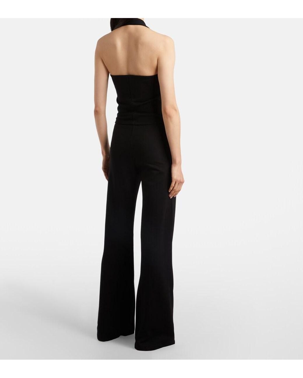 Leset Black Rio Jersey Wide-Leg Pants