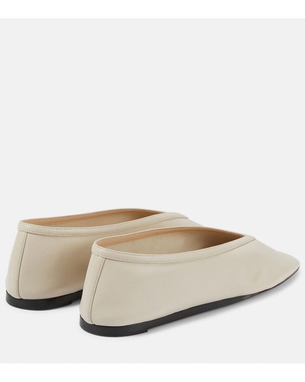 Le Monde Beryl Natural Luna Leather Slippers